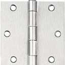 Probrico Interior Brushed Nickel Door Hinges, 3.5 X 3.5 Inch Door Hinges with Square Corners, Nickel Hinges for Doors, 12 Pack