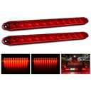 Nilight 2PCS 16Inch 11 LED Red Trailer Light Bar for Parking Stop Turn Signals Tail Brake DOT Compliant IP65 Waterproof Truck ID Marker