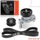 A-Premium Engine Serpentine Belt Drive Kit Compatible with Lexus Cars - LS400 1995 1996 1997-4.0L
