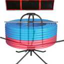 Heavy Duty PEX Pipe Uncoiler with Carry Bag & Hold-Down Bar, 500 lb Load Capacity Full Size Steel Piping Uncoiler for 3/8”–1” PEX Tubing, Foldable Radiant Floor Heating Tube Reel Dispenser