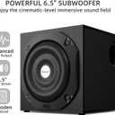 Elimavi 5.1 Surround Sound System for TV with 6.5" Powered Subwoofer