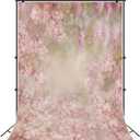 5x7ft Soft Fabric Abstract Floral Backdrop - Pink Painting Flower Fantasy Background for Photography, Baby Showers, Newborn & Maternity Shoots Props