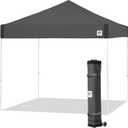 E-Z UP Pyramid Instant Shelter Canopy 10' x 10', Steel Grey