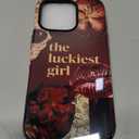 Girls Cute Case for iPhone 16 Pro, Luckiest Girl Women Phone Cases | Dual-Layer Shockproof Protection