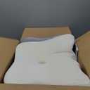 Pain Relief Cervical Pillow for Neck Support, Adjustable Ergonomic Pillow Cozy Sleeping, Odorless Orthopedic Memory Foam Pillows, Contour Bed Pillow for Side Back Stomach Sleeper (Queen Size-24.8''Lx14.96''Wx5.78''H, Cream White)