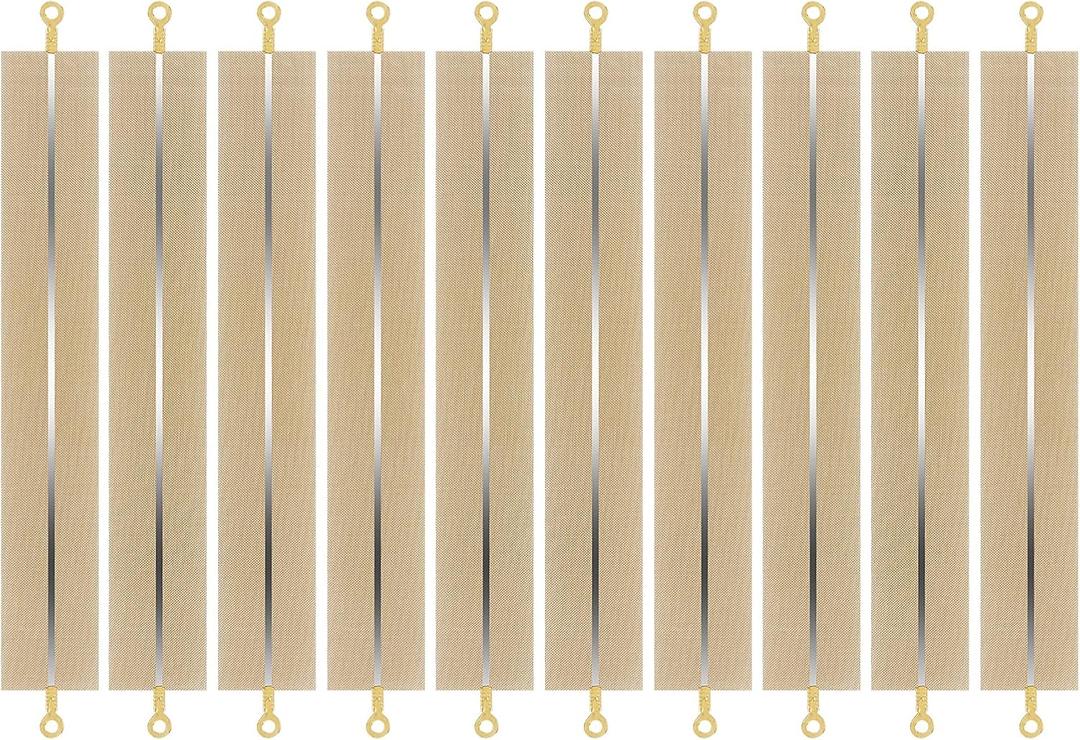 10 Pieces Impulse Sealer Replacement Parts 8 Inch Heat Seal Strips Replacement Element Grip Impulse Sealer Heating Element Service Spare Repair Kit, 200mmx2mm