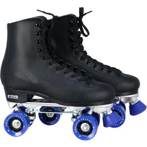 CHICAGO Skates Premium Black Quad Roller Skates for Boys and Men Beginners Classic Adjustable High-Top Design for Indoor or Outdoor Skates and Roller Derby (9)