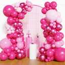 YMSZ Pink Balloon Garland Arch Kit, Hot Pink Balloons Metallic Balloon for Birthday,Princess, Wedding, Baby Shower, Valentine's Day Party Decorations