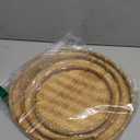 Set 3 Of Vietnam Traditional Handmade Round Rattan Wicker Serving Basket Trays Food Kitchen Bamboo Fruit Basket Serving Tray with Handles Home Decor Trays