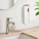 Cotton Pad Holder, Wall Mounted Cotton Rounds Holder Dispenser Face Pad Holder Makeup Organizers Containers for Bathroom (White)