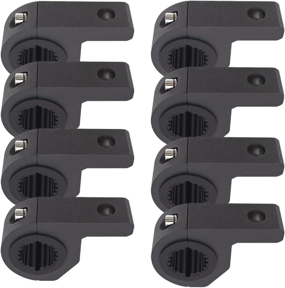 Motorcycle Aluminum Mounting Bracket Kit Tube Clamp 8Pcs 0.75" 1" 1.25" Bullbar Roof Rack Roll Cage Horizontal Bar Clamp Mounting Kit fit for Trucks Car ATV Motorcycle Truck