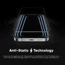 FLOLAB NanoArmour ONETIME MAX for iPhone 16 Plus Screen Protector: Clear Anti-Blue Light Screen Protector,Infinity Edge, Military-Grade Tempered Glass, Durable, Easy Install, Dust-Free