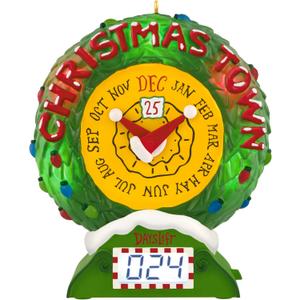 Hallmark Keepsake Disney Christmas Ornament, Tim Burton's The Nightmare Before Christmas Christmas Town Countdown Musical with Light and Motion, Gifts for Disney Fans