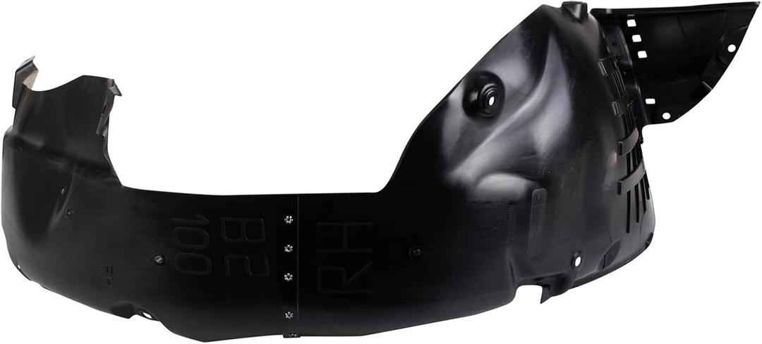 TRQ Front Right Inner Fender Liner Black Passenger Side Compatible with 2017-2019 Kia Soul KI1249150