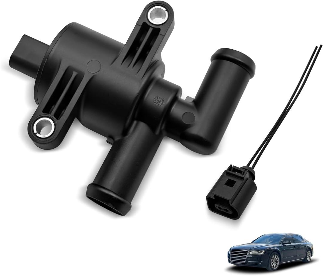 4H0121671D Heater Control Solenoid Valve and Plug Kit with Connector Fit for Volkswagen Golf Atlas Jetta Tiguan GTI for Audi A3 A4 A5 A6 A7 A8 Q3 Q5 Q7 Q8 S3 S6 S7 S8 RS7 TT HVAC 4H0121671B