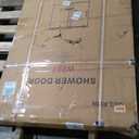 DELAVIN Frameless Tub Shower Door, 56-60" W x 59" H Bathtub Door, 5/16"(8mm) Thick SGCC Certified Clear Tempered Glass with Explosion-Proof Film, Easy to Clean, Stainless Steel Guide Rail, Sliver