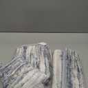 KOZYFLY Round Area Rugs 6Ft Modern Abstract Ombre Circle Rug for Bedroom, Washable Rug Non-Slip Soft Striped Living Room Area Rug, Print Grey-Blue Carpet for Laundry Nursery