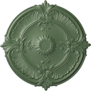 30 1/8"OD x 1 1/2"P Attica Acanthus Leaf Ceiling Medallion (Fits Canopies up to 3 1/4"), Hand-Painted Flash Copper