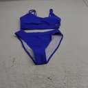 Blooming Jelly Women's High Waisted Bikini Sets High Cut Bathing Suits Two Piece Sporty Cut Out Swimsuits (Medium, Blue)