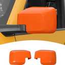 for Bronco Side Mirror Cover Trim Orange for Ford Bronco 2021 2022 2023 Orange Exterior Accessories 2pcs (for Mirror Without Light & Not for Sport)