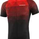 BERGRISAR Men's Cycling Jerseys Short Sleeves Bike Shirt (Medium, 8006red)