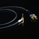 Primeda Audiophile Audio Cable Stereo 3.5mm Male to 2 RCA Male Hi Fi for MP3,CD,Speakers,Home Theater,HDTV (Right angle 3.5mm (3 Feet))