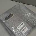 4 Packs Letter Size File Organizer, File Folders Organizer, Fabric Storage Box, Collapsible Paper Organizer with Metal Handle, Smooth PVC Rails, Only Box (Gray)