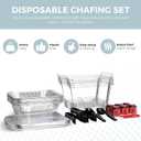 Alpha Living 6 Pack - Disposable Chafing Dish Buffet Set, Half Size Pans, Welded Body Food Warmers for Parties, Fuel Cans Complete Set, Warming Trays