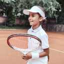 Jastore Kids Girls Boys Packable Hat Sun Visor Hats Cotton Sports Summer Golf Visor Hat (One Size, Peach Pink)