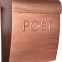 NACH Wall Mount Mailboxes for Outside, 12.75 x 10.75 x 5 inches, Copper Mailboxes for Outside Wall Mount, Waterproof - The Sylvia Mailbox