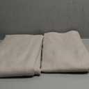 decorUhome Linen Semi Sheer Curtains 102 Inch Long, 2 Panels Light Filtering Curtains Drapes with Rod Pocket and Back Tab for Living Room Bedroom Farmhouse Decor, Beige, W52 x L102