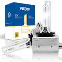 D1S Xenon HID Headlight Bulbs, 6000K 35W, 66144 66140 85140 85415 Replacement Headlamp for High Low Beam, 2 Pcs