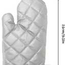 Oven Mitts and Potholders BBQ Gloves-Oven Mitts and Pot Holders with Recycled Infill Silicone Non-Slip Cooking Gloves for Cooking Baking Grilling