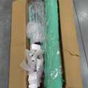 Foldable Gymnastic Bar for Kids Ages 3-20,5FT/6FT Horizontal Bar Base Length,Height Adjustable Kids Training Bar for Gymnastics,Gymnastics Equipment for Home Clubs (Three base connections, Blue-Mat)