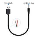 JLY (3 Set 3.94Ft) PD USB-C to 3.5mm DC Plug 1.35mm Adapter Cable, Power Cord for 12V LED Strip, Monitor, Bluetooth Speaker, and DVR – Compact, Durable & Safe Charging with USB-C Port Devices