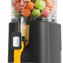 Cold Press Juicer, 5.5inch Wide Feed Chute Juicer Machine, Slow Masticating Juicer for Whole Vegetables & Fruits, Gray