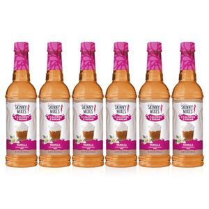 Jordan's Skinny Syrups Sugar Free Coffee Syrup, Vanilla Flavor Drink Mix, Zero Calorie Flavoring for Chai Latte, Protein Shake, Food and More, Gluten Free, Keto Friendly, 25.4 Fl Oz, (Pack of 6) Best By 03/14/27