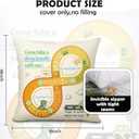 Feelings Wheel Pillow Double-Sided Printed with Different Patterns of Feelings Wheel Pillowcase, Reading Corner Decor, Counseling Office Decor18 x18 (3, Yellow) (Beige)