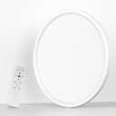 15 Inch LED Flush Mount Ceiling Light with Remote, 36W 3600LM 1800K/2700K/4000K/6500K Dimmable Ceiling Light with Night Light Low Profile Ceiling lights for Bedroom, Dining Room, Living Room-White