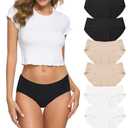 Wealurre Cotton Bikini Women's Breathable Panties Seamless Comfort Underwear(3128M,B2/W2/A2) M