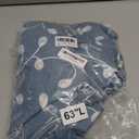 MIUCO Floral Embroidery Semi Sheer Curtains Faux Linen Grommet Curtains for Bedroom 52 x 63 Inch 2 Panels, Dusty Blue