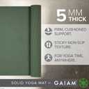 Gaiam Yoga Mat - Premium Solid Thick Non Slip Exercise & Fitness Mat for All Types of Yoga, Pilates & Floor Workouts