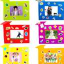 Spaluck 36 Packs Graduation Picture Frame Craft Kits with 24 Sheets Stickers Kindergarten Preschool DIY Craft Grad Photo Frames for Kids Kindergarten Classroom Graduation Party Favor
