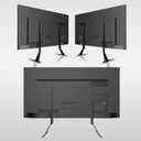 Universal TV Stand, Metal TV Legs for 20-65 inch LCD/LED/OLED/Plasma Flat&Curved Screen TV Height Adjustment with VESA 75x75mm to 800x500mm Max ML1760
