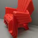 Little Tikes Kids Garden Chair 4 Pack in Red, Outdoor Toddler Activity Adirondack Chairs for Picnic, Garden, Patio, Backyard & Beach, Outdoor Chair Set