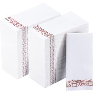 Vplus 400 Pack Paper Napkins Guest Towels Disposable Premium Quality 3-ply Dinner Napkins Disposable Soft, Absorbent, Party Napkins Wedding Napkins for Kitchen, Parties, Dinners or Events (Rose Gold)