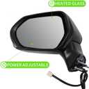 Side Mirror for Toyota Camry 2018 2019 2020 2021 2022 2023 2024 Power| Heated |Turning Signal |-6Pins, Left Driver Side Door Mirror,replace for Partslink # TO1320367, Black LH