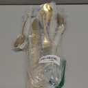 Gold Gorgeous Retro Royal 40 Pieces Flatware Set for 8,Silverware Set 18/0 Stainless Steel Mirror Flatware Cutlery Set, Include Forks Spoons and Knives set, Antique Baroque Dishwasher Safe