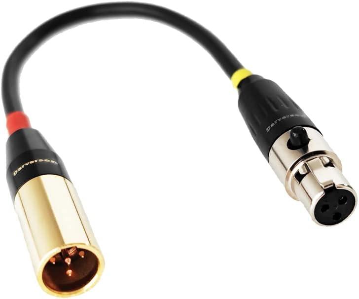 TA4F 4 pin to 3 pin Mini XLR Cable for Shure akg Pocket Transmitter Instrument Cord convertor Adapter (059874520)