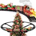 Train Set for Kids 3-5 4-7, Classic Christmas Train Sets for Around Hanging The Tree with Spray, Lights and Sounds, Tracks for Christmas Tree, Toy Train Set for 3 4 5 6 7 8 Years Old Kids Boys Girls